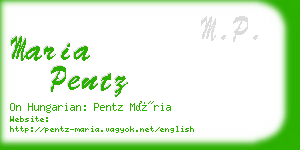 maria pentz business card